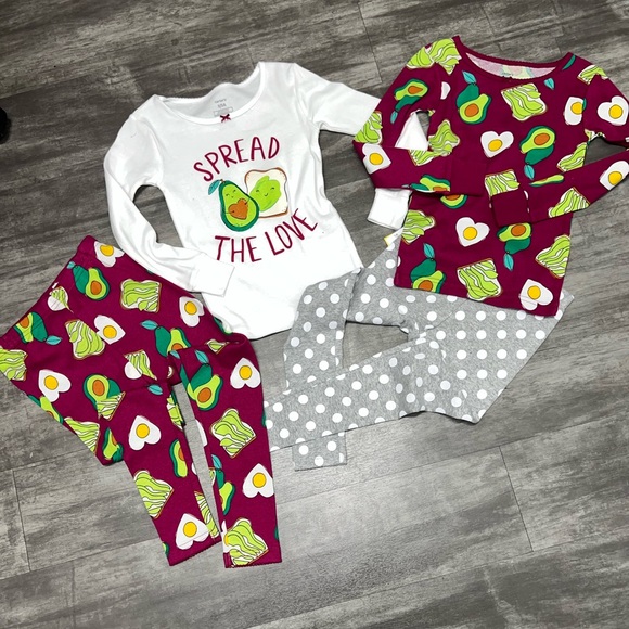 New Carters Spread the love 4pc pjs - Picture 13 of 14